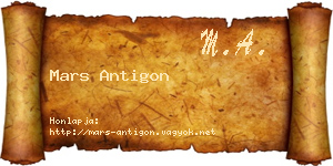Mars Antigon névjegykártya